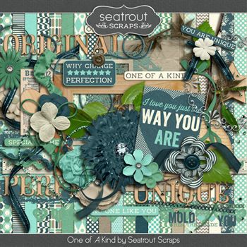 One Of A Kind Digital Art - Digital Scrapbooking Kits