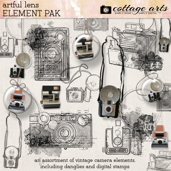 Artful Lens Element Pak Digital Art - Digital Scrapbooking Kits