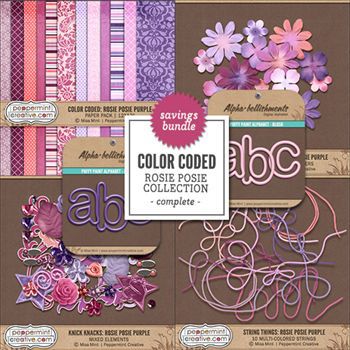 Color Coded - Rosie Posie Collection | Digital Art