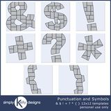 12 X 12 Punctuation And Symbols Templates