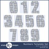 0 - 9 Numbers 8.5 X 11 Templates