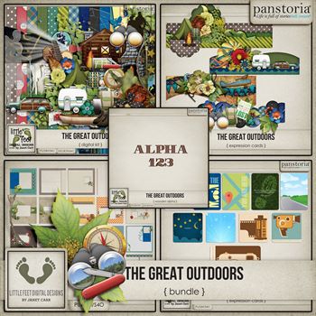 The Great Outdoors Bundle Digital Art - Digital Scrapbooking Kits