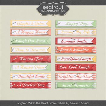 Laughter Makes The Heart Smile Labels
