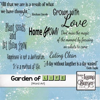 Garden Of Life Word Art