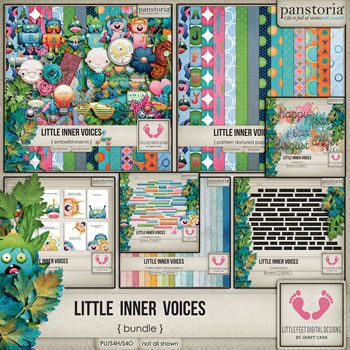 Little Inner Voices Bundle Digital Art - Digital Scrapbooking Kits