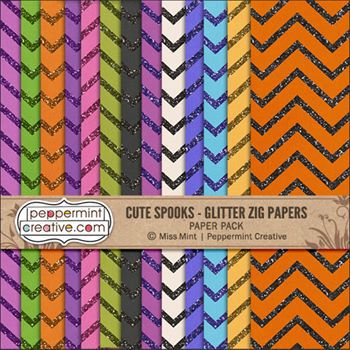 Cute Spooks Glitter Zig Papers