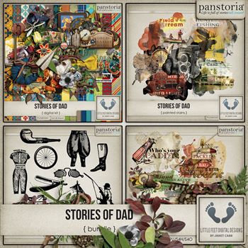 Stories Of Dad Bundle Digital Art - Digital Scrapbooking Kits