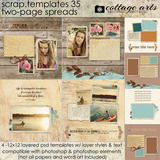 12 X 12 Scrap Templates 35 - 2 Page Spreads
