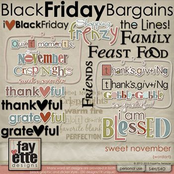 Sweet November Wordart