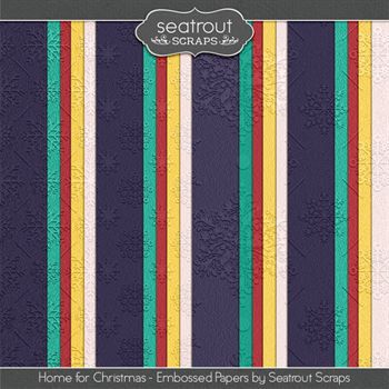 Home For Christmas Embossed Papers