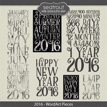 2016 Word Art Pieces