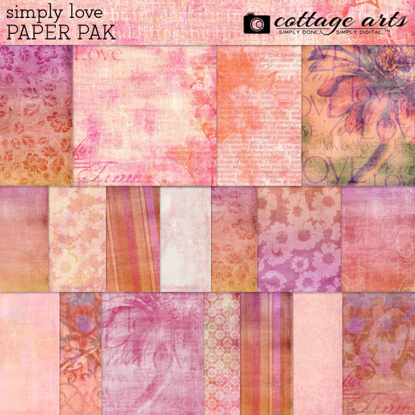 Simply Love Paper Pak Digital Art - Digital Scrapbooking Kits