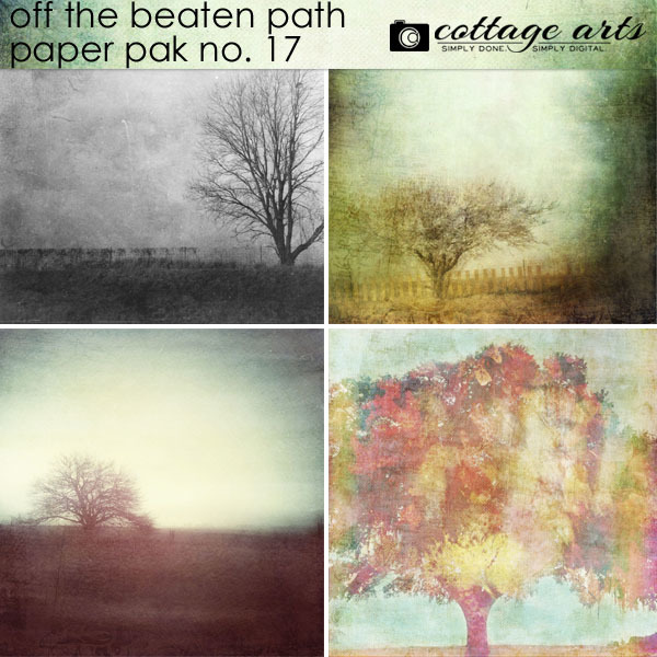 Off The Beaten Path 17 Paper Pak Digital Art - Digital Scrapbooking Kits