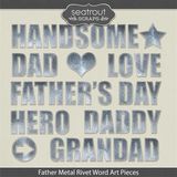 Father Metal Rivet Word Art Pieces