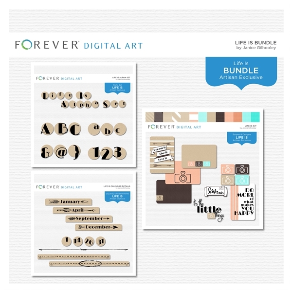 Life Is Bundle Digital Art - Digital Scrapbooking Kits