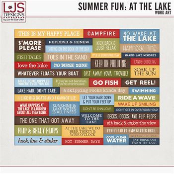 Summer Fun - At The Lake - Word Art