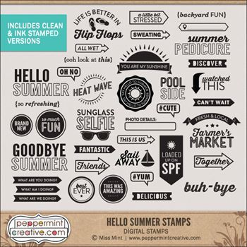 Hello Summer Stamps