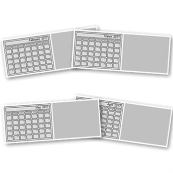 2017 Desktop Calendar Template 4x10 Free