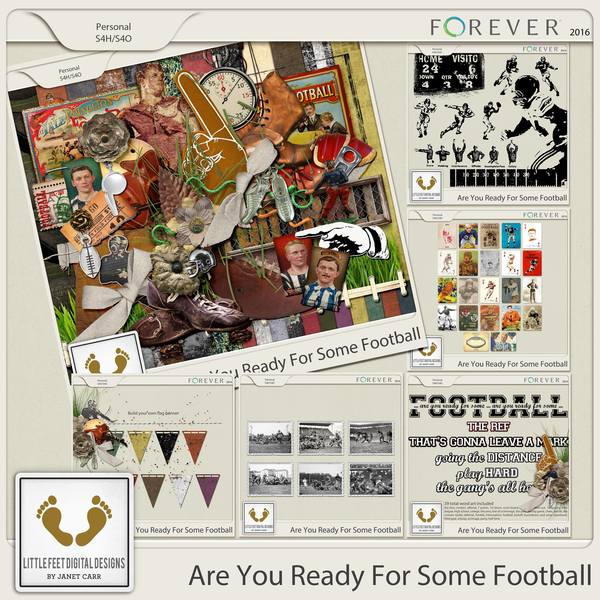 Are You Ready For Some Football Bundle Digital Art - Digital Scrapbooking Kits