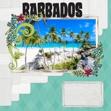 Enchanted Tropical Vacation Barbados 12x12 Page Print Templates