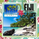 Enchanted Tropical Vacation Fiji 12x12 Page Print Templates