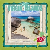 Enchanted Tropical Vacation Virgin Islands 12x12 Page Print Templates