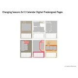 Changing Seasons 8x12 Calendar Digital Predesigned Pages