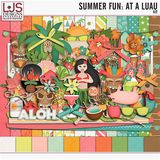 Summer Fun - At A Luau - Word Art