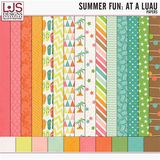 Summer Fun - At A Luau - Word Art