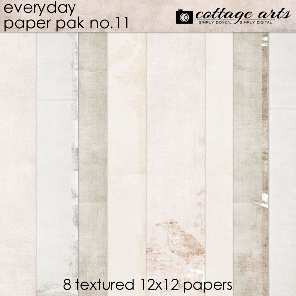 Everyday 11 Paper Pak Digital Art - Digital Scrapbooking Kits