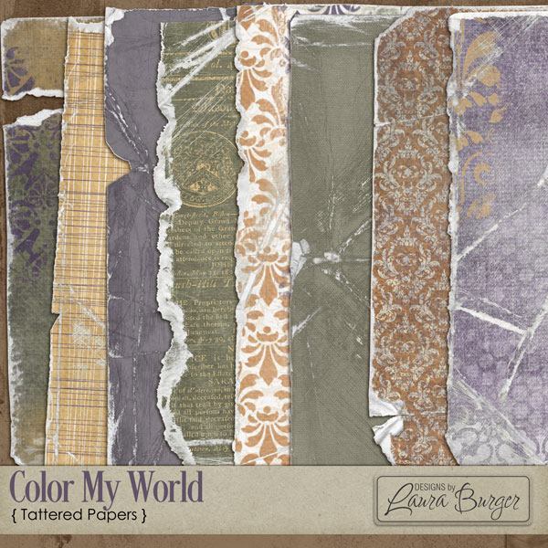 Color My World Tattered Papers