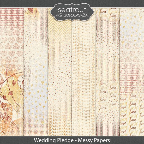 Wedding Pledge Messy Papers | Digital Art
