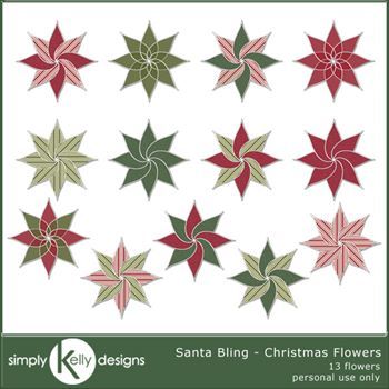 Santa Bling - Christmas Flowers