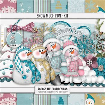 Snow Much Fun - Page Kit Digital Art - Digital Scrapbooking Kits