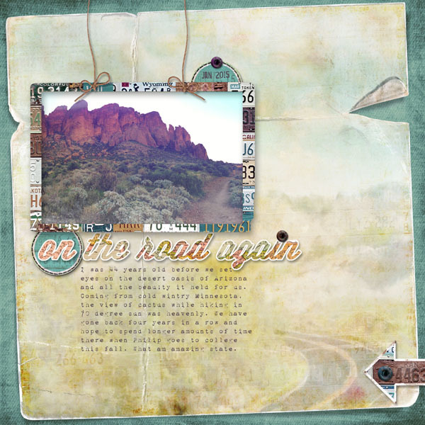 road trip scrapwords digital art