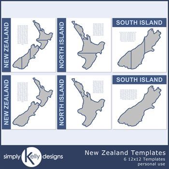 New Zealand 12x12 Templates
