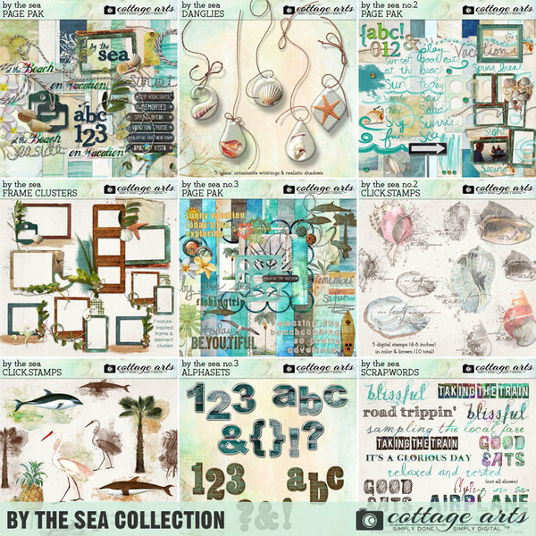 By the Sea Collection  Digital Art - Digital Scrapbooking Kits