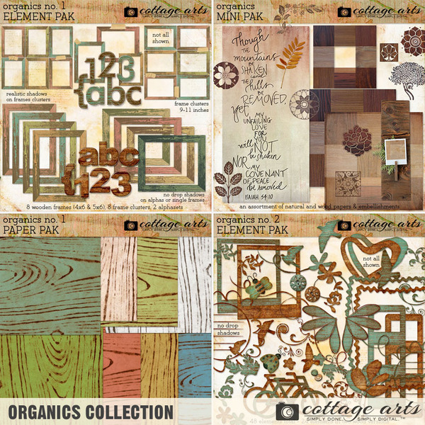 Organics Collection Digital Art - Digital Scrapbooking Kits