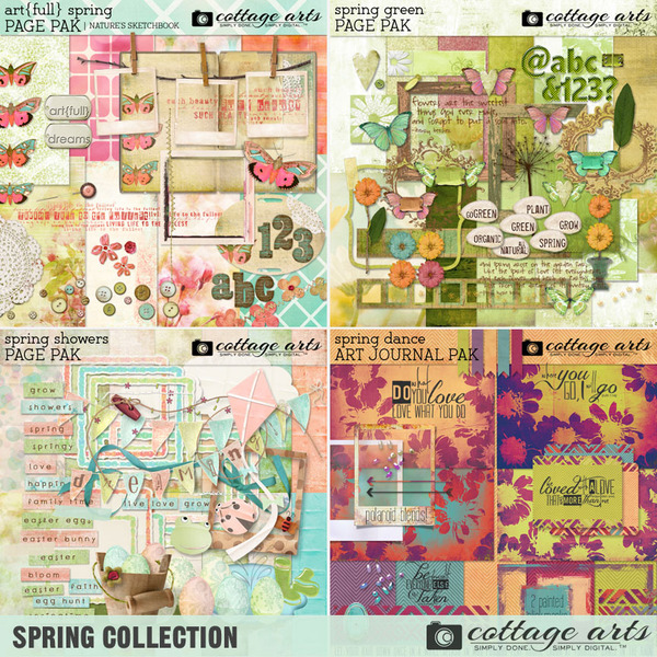 Spring Collection Digital Art - Digital Scrapbooking Kits