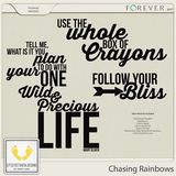 Chasing Rainbows Word Art