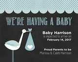 Baby Announcement Blue Puzzle