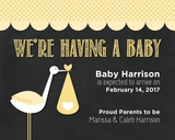 Baby Announcement Yellow Puzzle