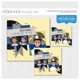 It Never Gets Easier Square Canvas