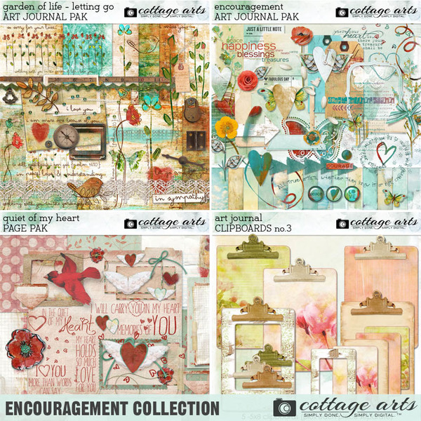 Encouragement Collection Digital Art - Digital Scrapbooking Kits