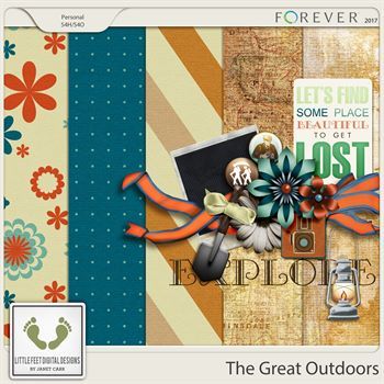 The Great Outdoors Mini Add-on 1 Digital Art - Digital Scrapbooking Kits