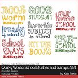 Quirky Words School Brushes And Stamps No. 01