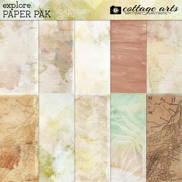 Explore Paper Pak Digital Art - Digital Scrapbooking Kits