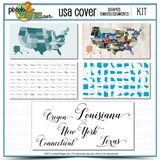 USA Map, States And Titles