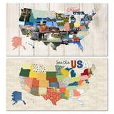USA Map, States And Titles