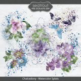 Chalcedony Watercolor Splats